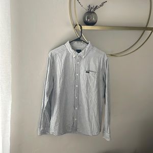 RVCA Striped Long Sleeve Button Down Shirt